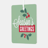 Ornement En Métal Votre texte sur le dos, Bonnes Fêtes rétroactives (Avant gauche)