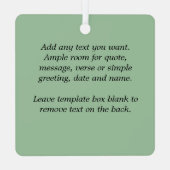 Ornement En Métal Votre texte sur le dos, Bonnes Fêtes rétroactives (Verso)