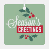 Ornement En Métal Votre texte sur le dos, Bonnes Fêtes rétroactives (Recto)