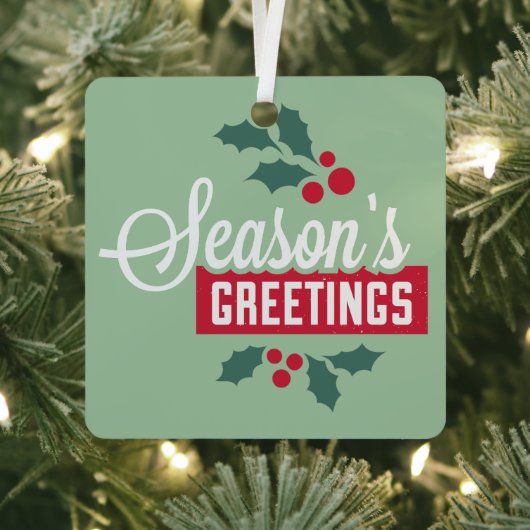 Ornement En Métal Votre texte sur le dos, Bonnes Fêtes rétroactives (Insitu)