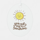 Ornement En Métal Vous Êtes Mon Soleil (Recto)