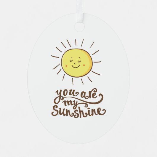 Ornement En Métal Vous Êtes Mon Soleil (Recto)