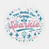 Ornement En Métal Vous faites notre troupe Sparkle (Verso)