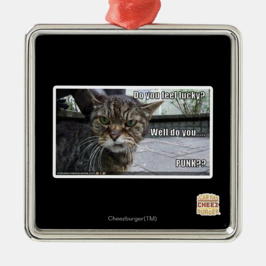 Ornement En Métal Vous sentez-vous chanceux ? (Devant)