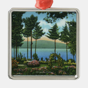 Ornement En Métal Vue Brown de parc de cygne du lac