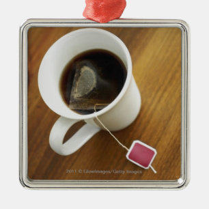 Ornement En Métal Vue courbe d'une tasse de thé