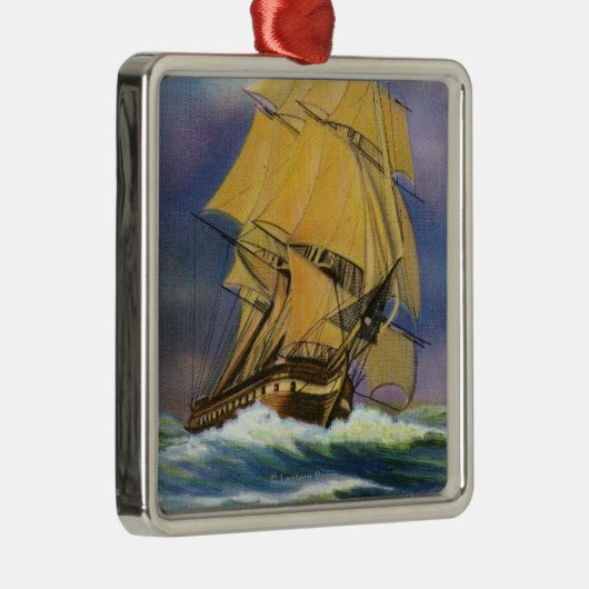 Ornement En Métal Vue de constitution de frégate, vieil Ironsides (Droite)