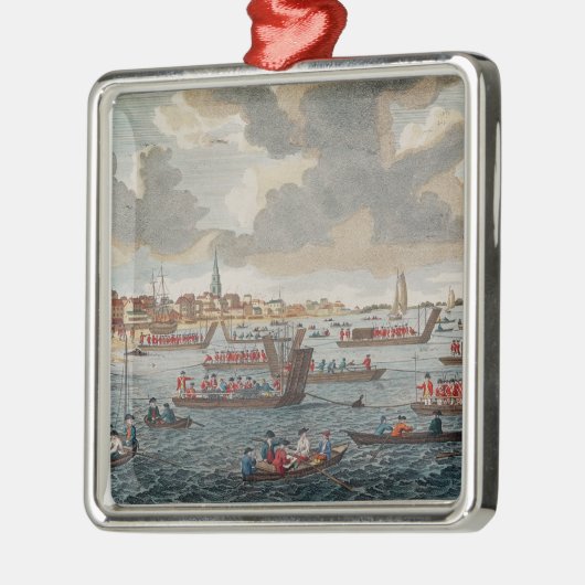 Ornement En Métal Vue de Gravesend avec des troupes (Gauche)