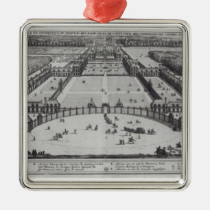 Ornement En Métal Vue de perspective générale du château