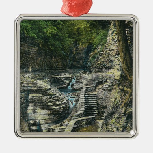 Ornement En Métal Vue d'un pont suspendu (Devant)