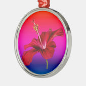 Ornement En Métal Vue latérale de l'Hibiscus rouge (Gauche)