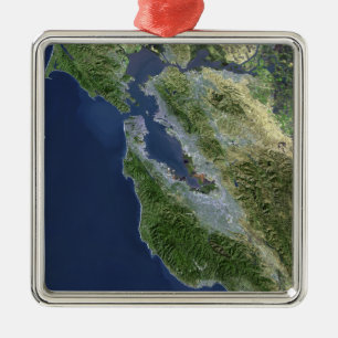 Ornement En Métal Vue satellite de San Francisco, la Californie