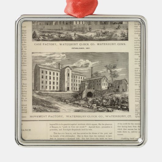 Ornement En Métal Waterbury Clock Company (Devant)