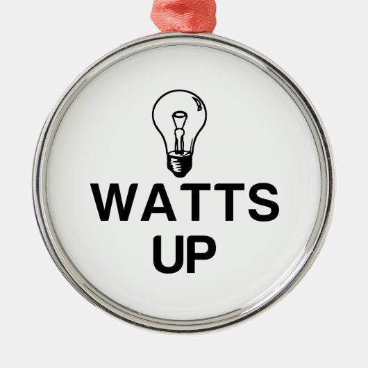ORNEMENT EN MÉTAL WATTS UP LIGHT BULB (Devant)
