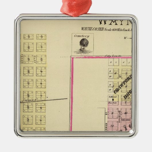 Ornement En Métal Wayne, Nébraska (Devant)