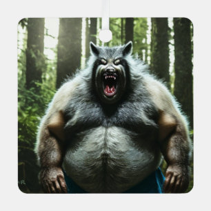 Ornement En Métal Werewolf Qui A Mangé L'ornement métallique de tout