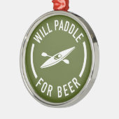 Ornement En Métal Will Paddle for Beer (Gauche)