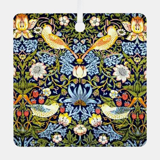 Ornement En Métal William Morris, Strawberry Thief, (Recto)