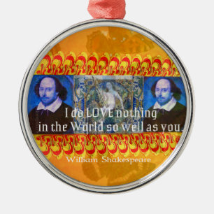 Ornement En Métal William Shakespeare Citation d'amour romantique