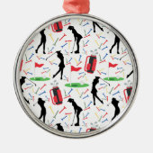 Ornement En Métal Women’s Golf Lover Christmas Ornament Keepsake (Devant)