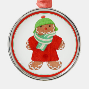 Ornement En Métal WOOLIE GINGERBREAD Premium Round Orament