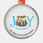 Ornement En Métal World Flags JOY TO THE WORLD Festive Pudding (Devant)