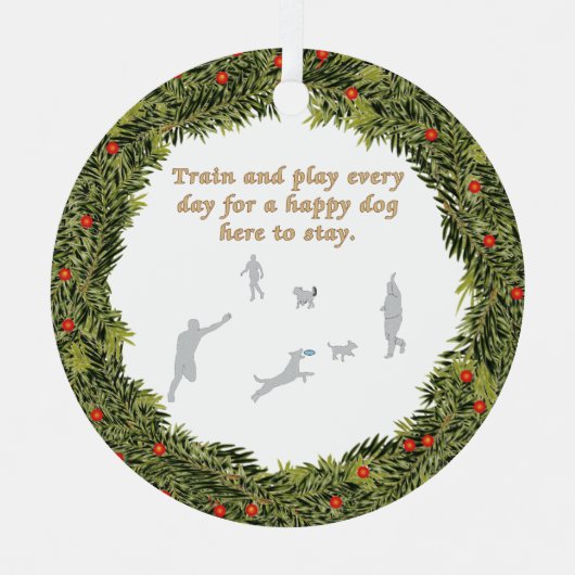 Ornement En Métal XMas Wreath Train and Play (Recto)