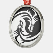 Ornement En Métal Yin Yang Dragons (Gauche)