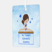 Ornement En Métal Young Gymnast Academy Classe Texte Personnalisé (Avant gauche)