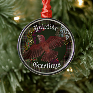 Ornement En Métal Yuletide Salutations Purple Finch