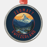 Zermatt Suisse Retro Cercle désorganisé