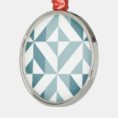 Ornement En Métal ZigZag géométrique vert turquoise à deux tons (Gauche)