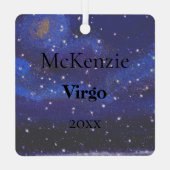 Ornement En Métal Zodiac Virgo "Je suis trop occupé à trop réfléchir (Verso)