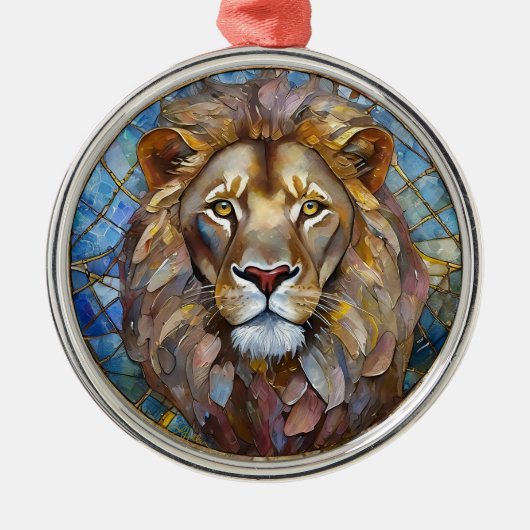 Ornement En Métal Zodiaque - Léon le Lion (Devant)
