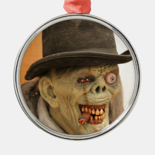 Ornement En Métal Zombie avec Cigar et chapeau supérieur