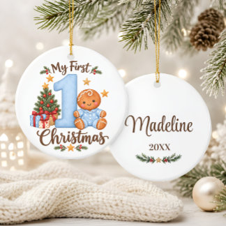 Ornement en pain d'épices pour le premier Noël de