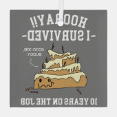 Ornement En Verre 10 ans de service ont survécu Dix ans au travail (Verso)