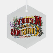 Ornement En Verre 1876 Joyeux Noël (Verso)