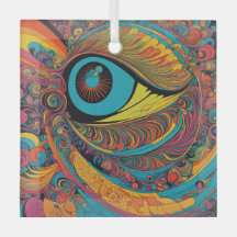 1960 Psychédélique Horreur Vacui Motif d'art