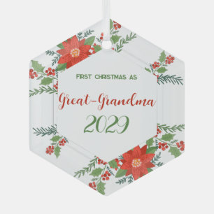 Ornement En Verre 1er Noël en grand grand-mère