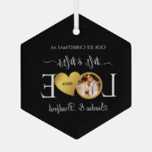 Ornement En Verre 1er Noël en tant que M. Mme Newlyweds Holiday (Verso)