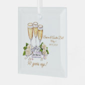 Ornement En Verre 50e anniversaire du Mariage d'or (Avant gauche)