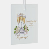 Ornement En Verre 50e anniversaire du Mariage d'or (Avant droite)