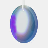 Ornement En Verre 7003 Art Abstrait Bleu Et Violet Exposé (Avant gauche)