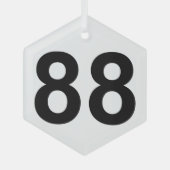 Ornement En Verre 88 - numéro quatre-vingt-huit plaque (Recto)