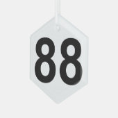 Ornement En Verre 88 - numéro quatre-vingt-huit plaque (Avant gauche)