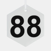 Ornement En Verre 88 - numéro quatre-vingt-huit plaque (Verso)