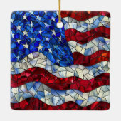 Ornement en verre à drapeau américain (Dos)