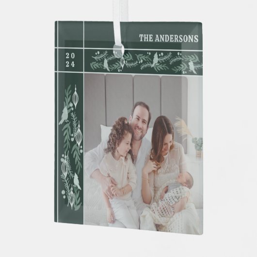 Ornement En Verre À feuillage persistant Garland Framework Photo mod (Avant gauche)