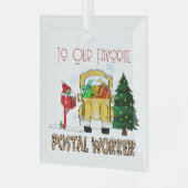 Ornement En Verre À nos Favoris Postal Worker Noël (Avant gauche)